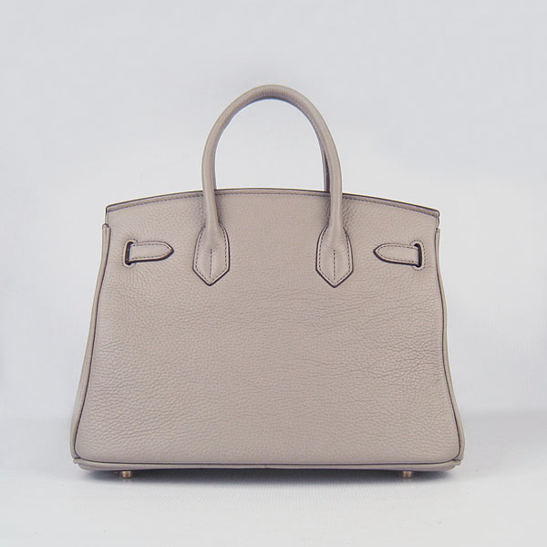 Replica Hermes Birkin 30CM Togo Leather Bag Grey 6088 On Sale - Click Image to Close